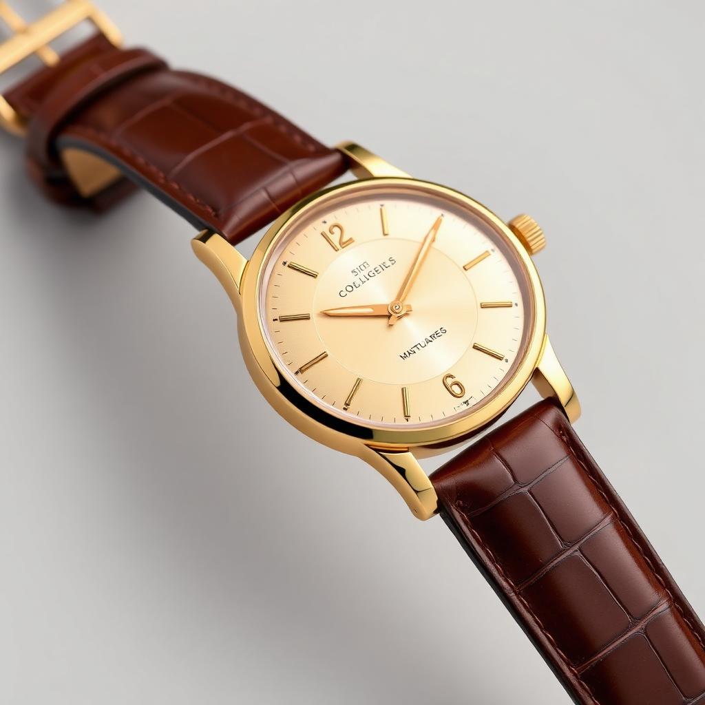 Heritage Gold Automatic — Cuir façon alligator