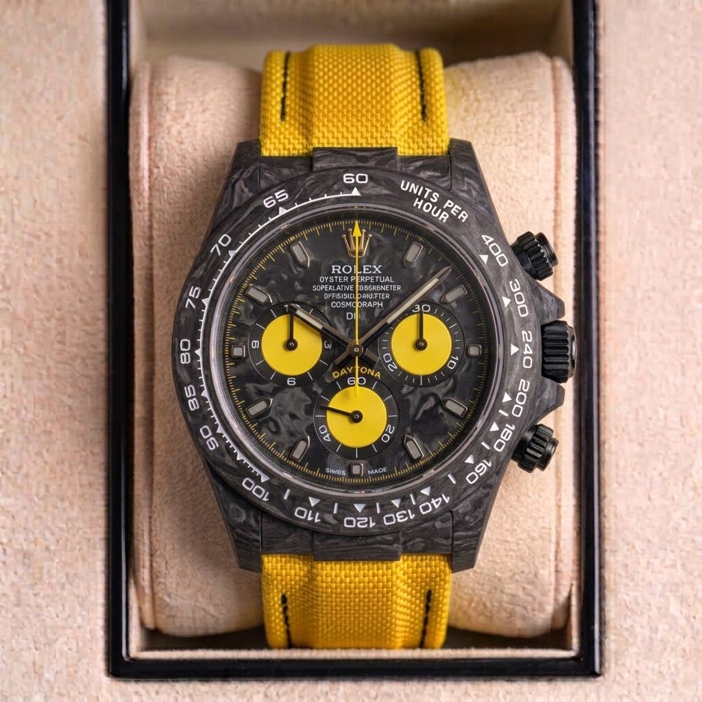 Rolex Daytona Carbone Jaune — Textile jaune