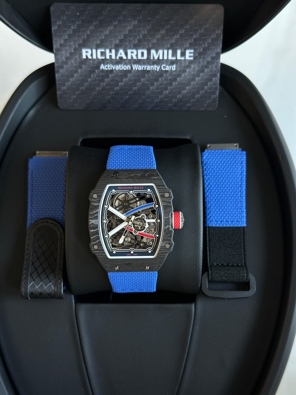 Richard mille Skeleton Carbon - Édition Bleu Sport — Textile technique et velcro