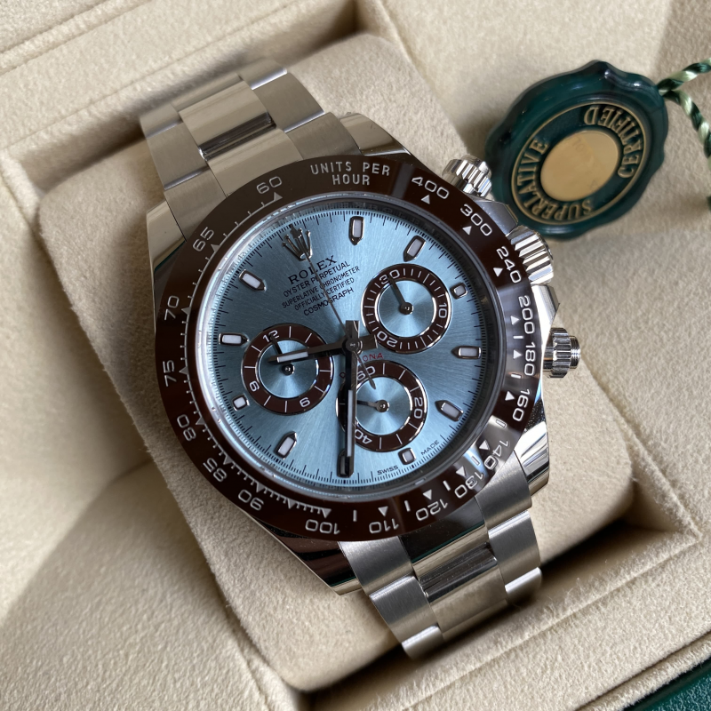 Rolex Cosmograph Daytona - Cadran Bleu Glacé — Acier Inoxydable