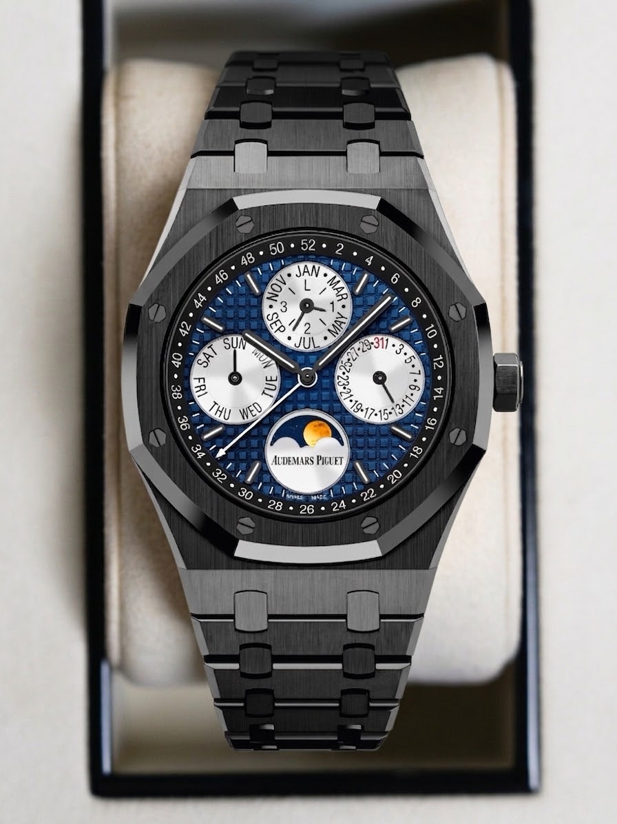 Audemars Piguet Royal Oak Perpetual - Cadran Bleu — Bracelet acier intégré