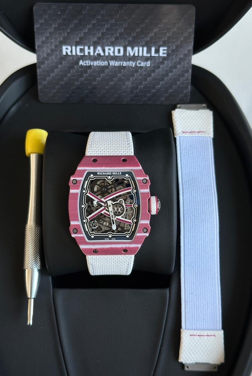Richard mille Squelette Édition Rose & Blanc - Style RM — Textile élastique confort